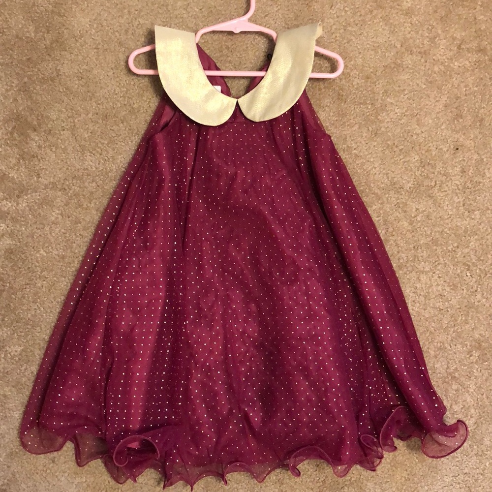 4t Bonnie Jean Goldish Maroonish Dress
